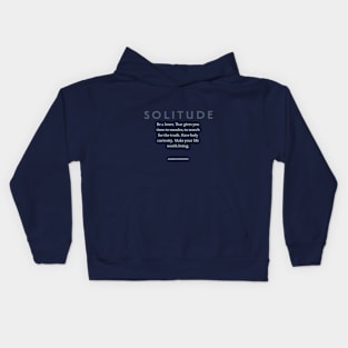 Solitude: Albert Einstein on Being Alone Kids Hoodie